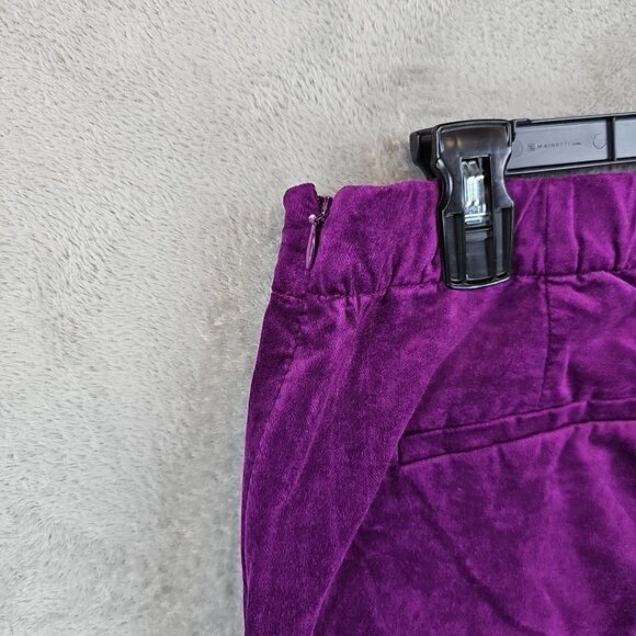 J. Jill Velvet Pants Womens Size 14 Purple Slim Fit Ankle Skinny Stretch NWT - Picture 13 of 13